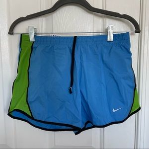Nike Dri-fit Blue and Green Running Shorts